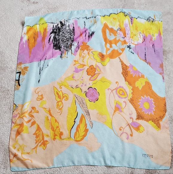 Christian Lacroix Parfums Silk Scarf - Picture 2 of 10